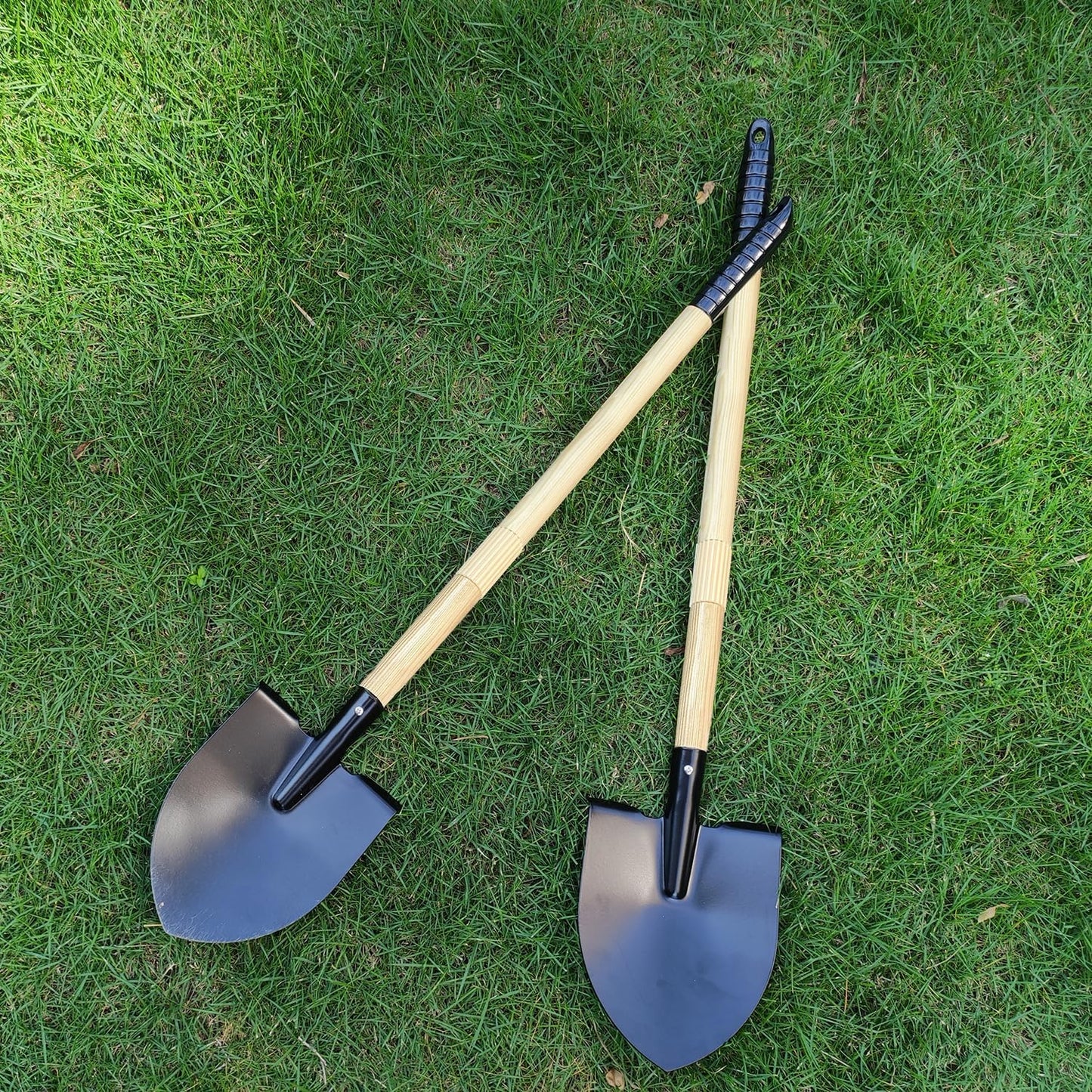 2PCS 27" Kids Shovels, Wood Handle & Metal Head Shovels for Digging Sand, Great for Beach & Garden