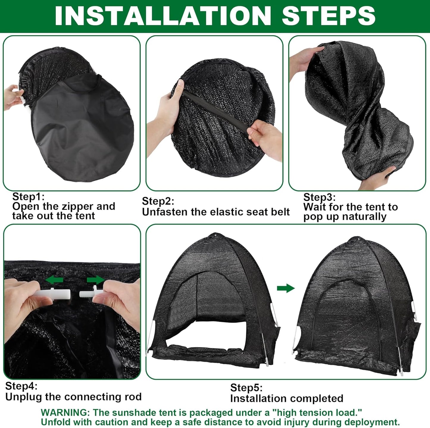 winemana 2 Pcs 70% Plant Shade Tent for Garden, 33.5x35.5x31.5 inch Sun Shade Netting Cloth for Outdoor Plants, Pop Up Net Cover UV Resistant, Insect Animal Protective Covers for Vegetable Fruit Crops