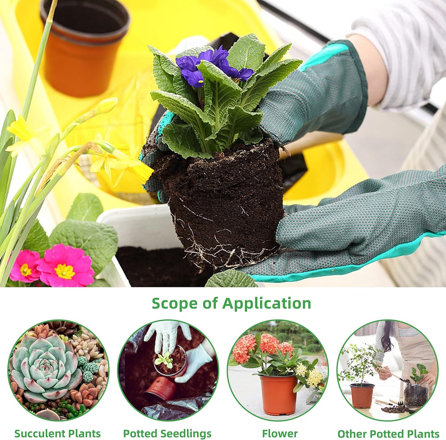 TDHDIKE 4" Small Plastic Plant Nursery Pot/Pots (100pcs) Seedlings Flower Plant Container Seed Starting Pots , Come with 100pcs Plant Labels