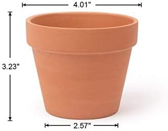 26 Pack 4" Terracotta Planter Pots - Clay Ceramic Cactus & Succulent Nursery Pots with Drainage Hole