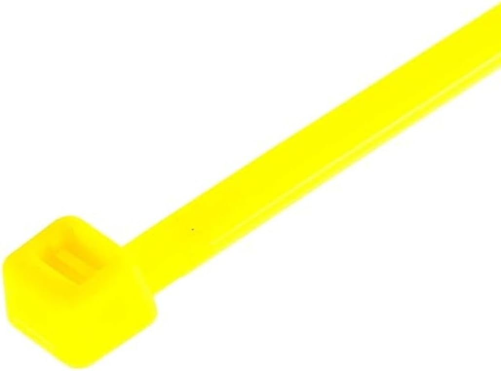 GTSE 8 Inch Yellow Zip Ties, 100 Pack, 50lb Strength, UV Resistant Strong Nylon Cable Ties, Self-Locking 8" Tie Wraps