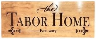 Custom Wooden Signs, Personalized Wood Signs, Custom Wood Signs, Personalized Cabin Signs, Outdoor Wooden Sign, Family Name Signs (Tabor Home Style)