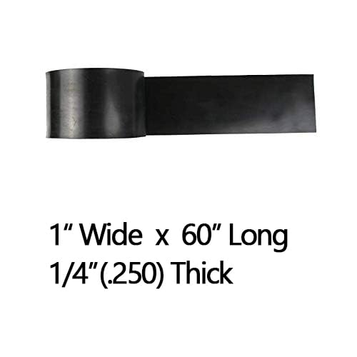 NABOWAN Solid Rubber Strip,Sheets,Rolls 1/4" (.250") Thick x 1" Wide x 60" Long, Thick Neoprene Rubber, Perfect for DIY Rubber Gasket, Weather Stripping, Sealing, Padding