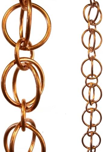 Nutshell Stores Double Loops Rain Chain - Copper - 20 Feet