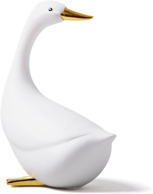 Duck Decor Figurine Animal Statue Gifts Modern Sculpture Ornament Polyresin Arts 7.9 inch