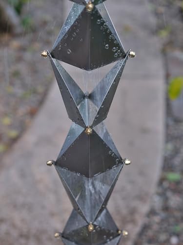 Nutshell Stores Origami Rain Chain - Stainless Steel - 8 Feet