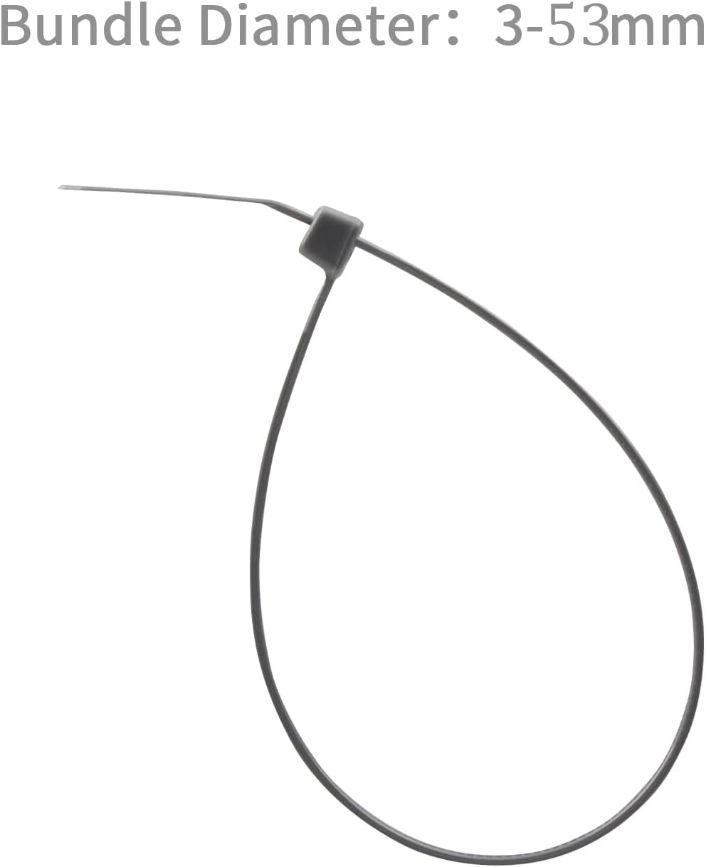 XINGO 1000 PCS Silver Zip Ties 8 Inch, 60 LBS Tensile Strength, Self-Locking Nylon Plastic Nylon PA66 Wire Ties for Indoor and Outdoor Use