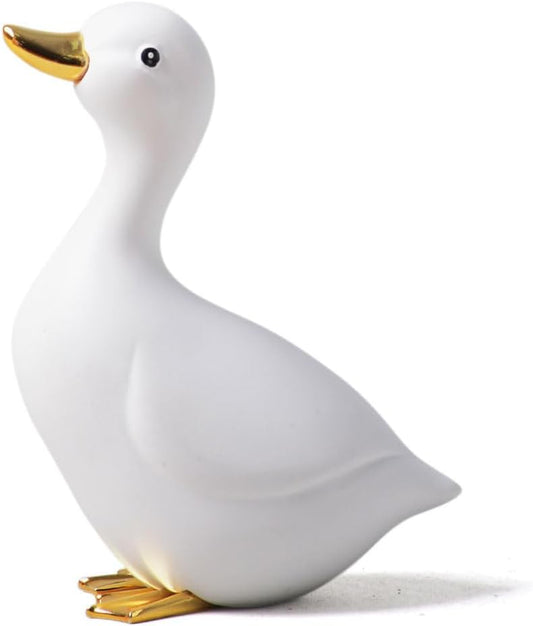 Duck Decor Figurine Animal Statue Gifts Modern Sculpture Ornament Polyresin Arts 4.7 inch