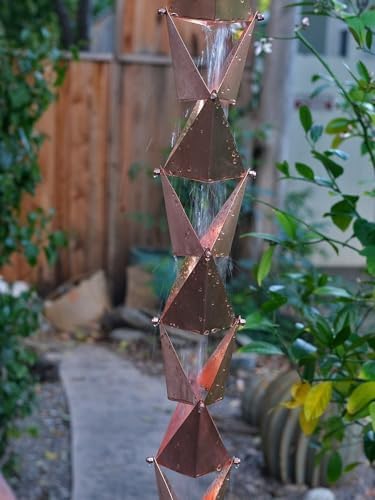Nutshell Stores Origami Rain Chain - Copper - 9 Feet