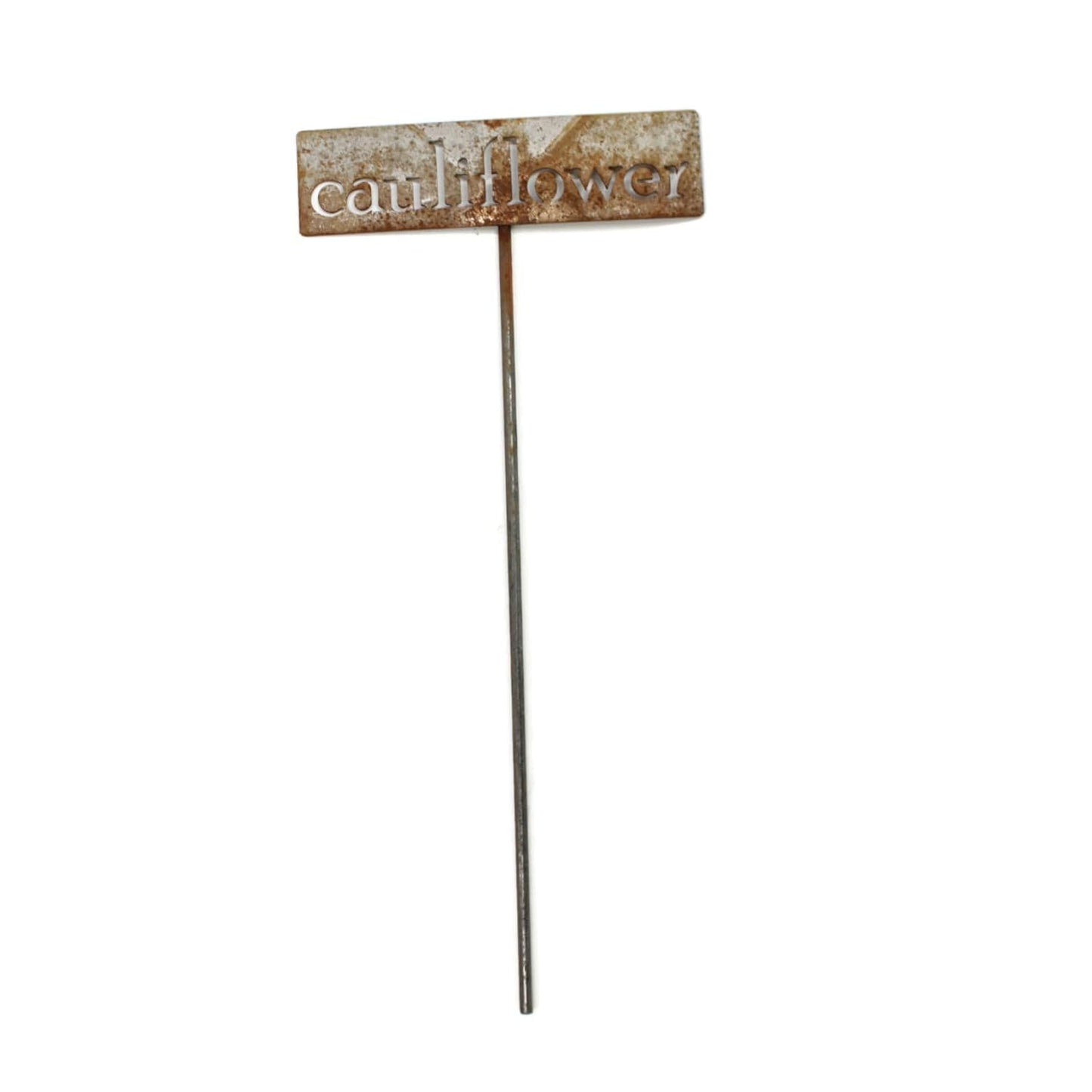 Classic Metal Garden Markers 19 Inches Tall (cauliflower, Naturally Rusted)