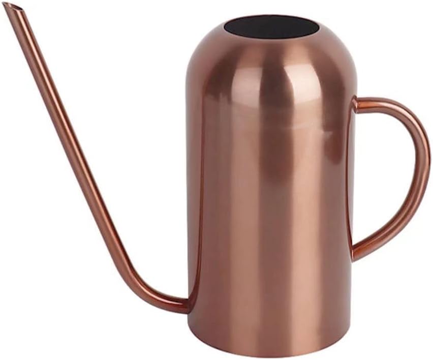 Watering Can Indoor Plants, 50 oz/1500 ml Metal Stainless Steel Watering Can Pot with Long Spout for Indoor House Plants Bonsai Outdoor Garden Flower Decorative(Copper) (Copper)