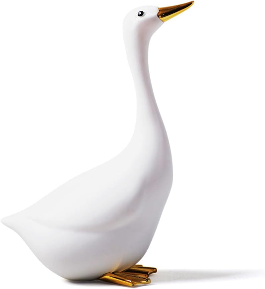 Duck Decor Figurine Animal Statue Gifts Modern Sculpture Ornament Polyresin Arts 9.8 inch