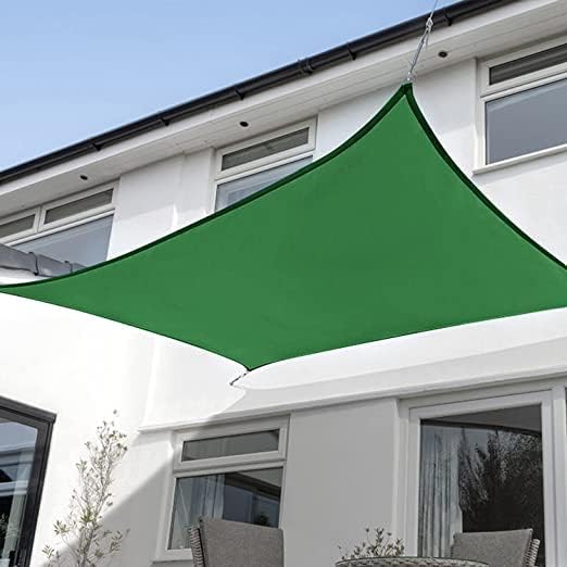KANAGAWA 10'X14' Dark Green Custom Size Sun Shade Sail Rectangle UV Block Canopy Cover for Patio Backyard Lawn Garden Outdoor (Customized Available)