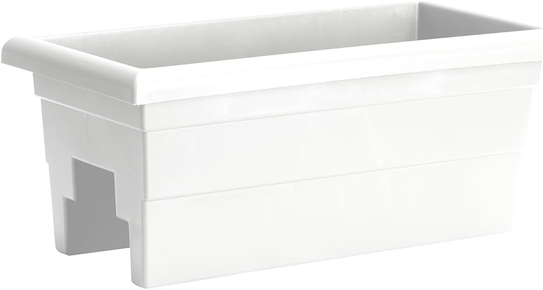 Root & Vessel Countryside Rail Planter, White, 24"