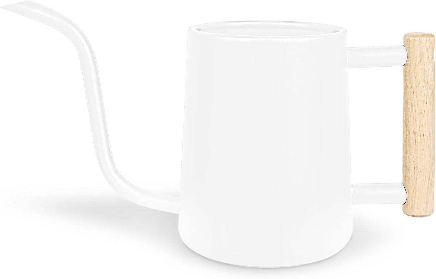 Watering Can Indoor Plants, 35 oz/1000 ml Metal Stainless Steel Watering Can Pot with Long Spout for Indoor House Plants Bonsai Outdoor Garden Flower Decorative (White)