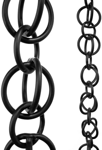 Nutshell Stores Double Loops Rain Chain - Black - 20 Feet