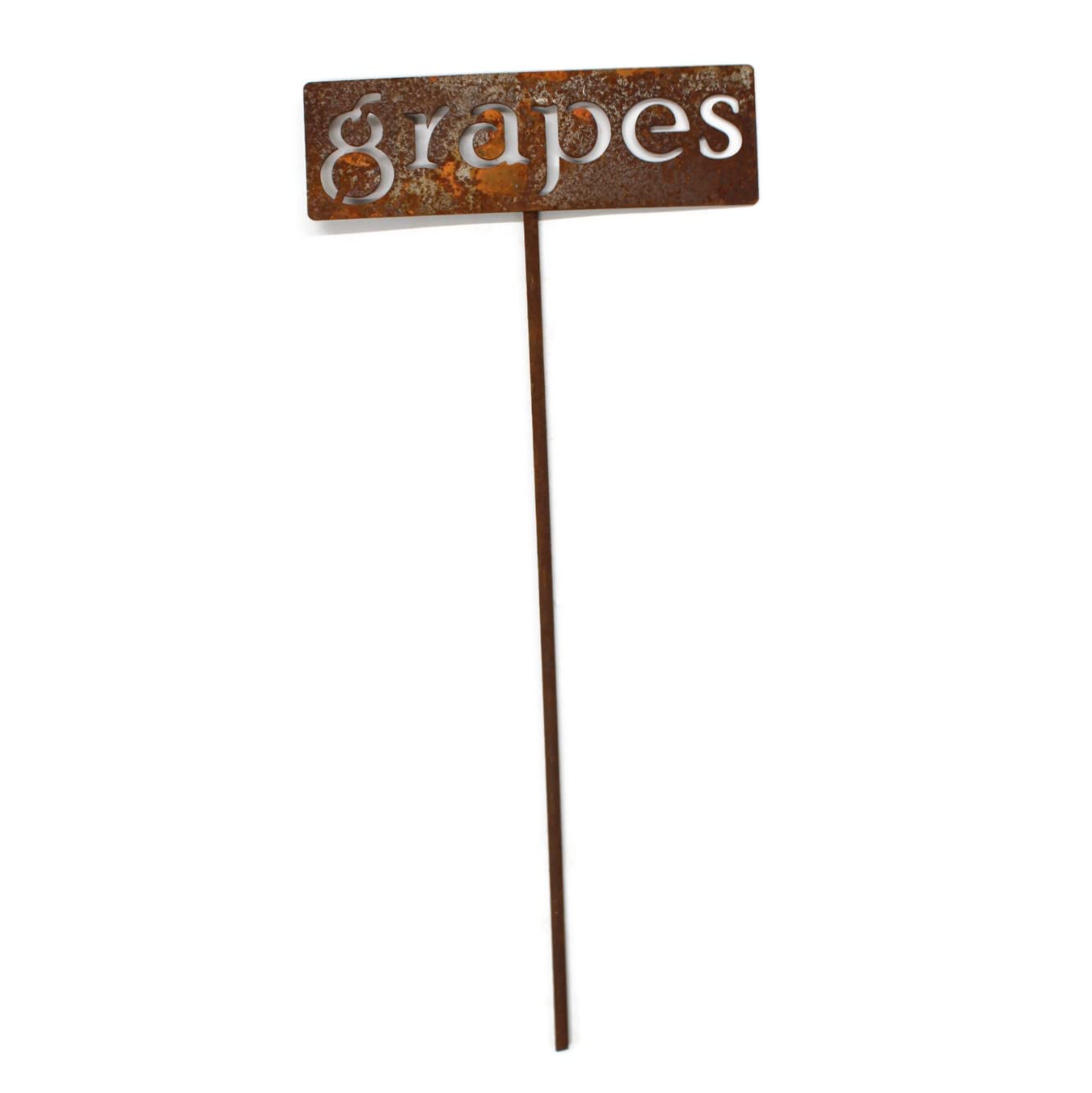 Classic Metal Garden Markers 19 Inches Tall (grapes, Naturally Rusted)