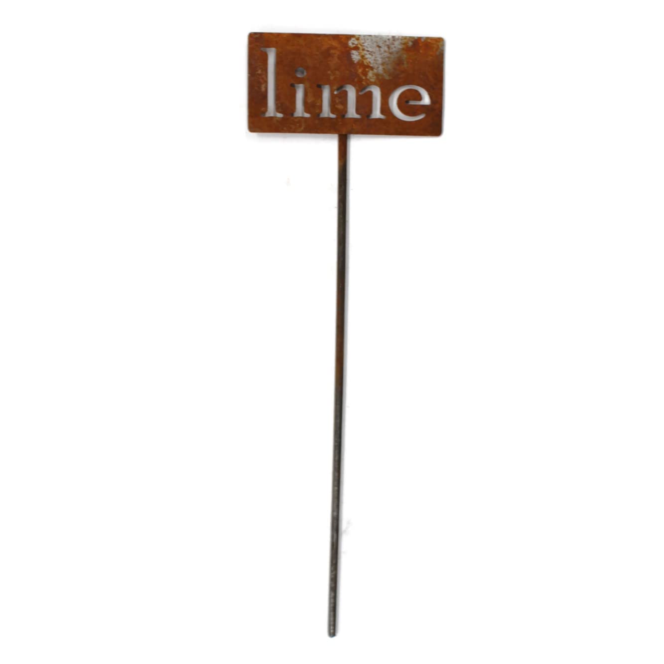 Classic Metal Garden Markers 19 Inches Tall (lime, Naturally Rusted)