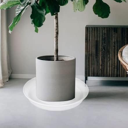 2 Pack of 17 inch Plant Saucer, 2.3" Depth Tray, Large Deep Garden Plastic Flower Planter Plant Trays for Indoors Outdoor Bath Bath (17", Clear)