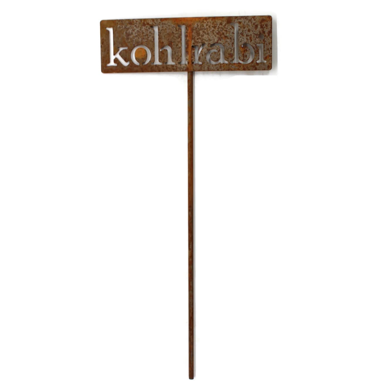 Classic Metal Garden Markers 19 Inches Tall (kohlrabi, Naturally Rusted)