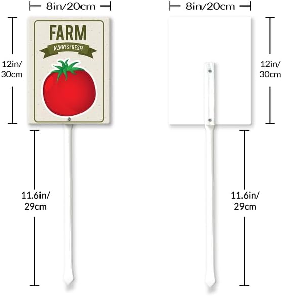 Eveokoki Aluminum Seed & Plant Labels - Plant Markes for Seedlings-Plant Tags for Pots - Garden Signs for Vegetable - Durable Markers for Plants Outdoor Waterproof - Garden Decor for Farmhouse