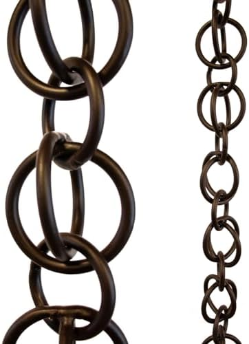 Nutshell Stores Double Loops Rain Chain - Bronze - 8 Feet