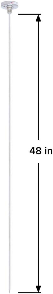 REOTEMP Heavy Duty Compost Thermometer - Fahrenheit (48 Inch Stem), Made in The USA