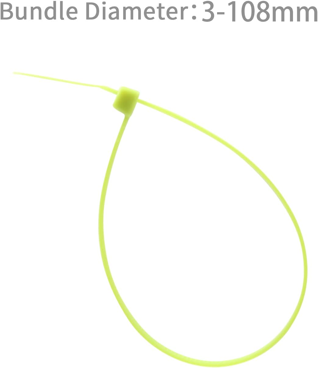 XINGO 100PCS Cable Zip Ties Heavy Duty, Premium Nylon Plastic Wire Ties with 50 Pounds Tensile Strength, Self-Locking Black Nylon Zip Ties for Indoor and Outdoor (16 inch, Apple Green)