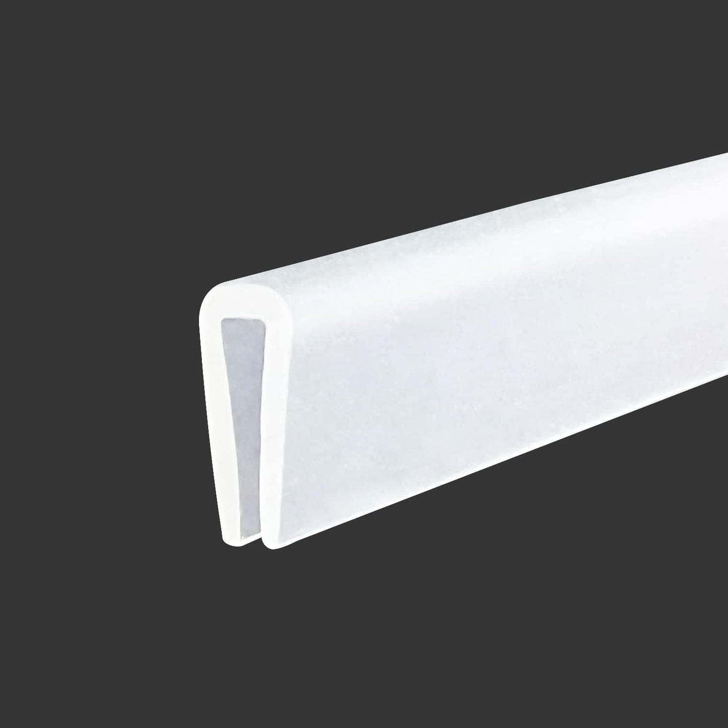 Clear Rubber Edge Trim，U Channel Silicone Rubber Edge Trim, 3/32" Slot, Fit for 1/16”-1/8", White Color, Edge Protector for Car Doors, Sheet Metal Parts