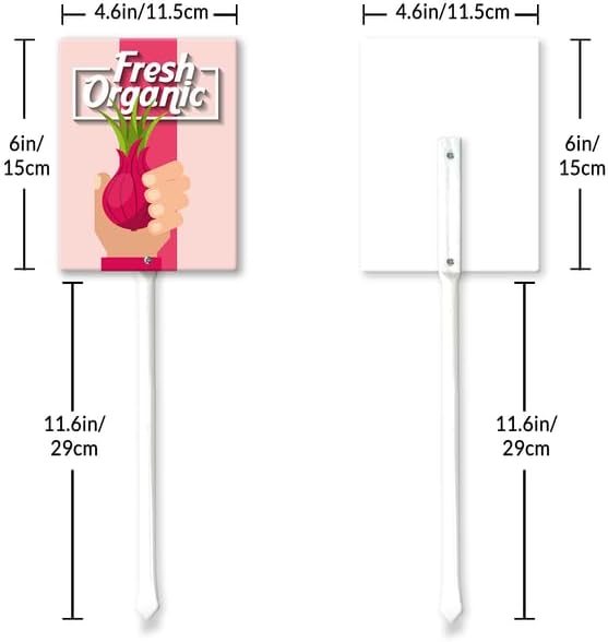 Eveokoki Aluminum Seed & Plant Labels - Plant Markes for Seedlings-Plant Tags for Pots - Garden Signs for Vegetable - Durable Markers for Plants Outdoor Waterproof - Garden Decor for Farmhouse