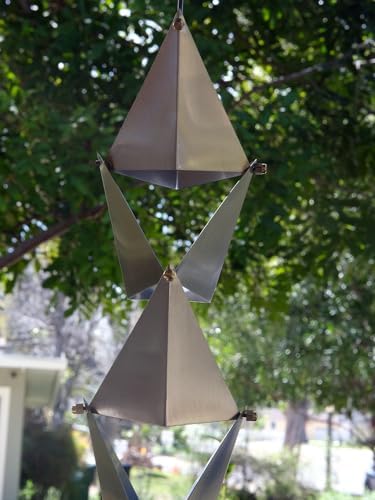 Nutshell Stores Origami Rain Chain - Stainless Steel - 13 Feet