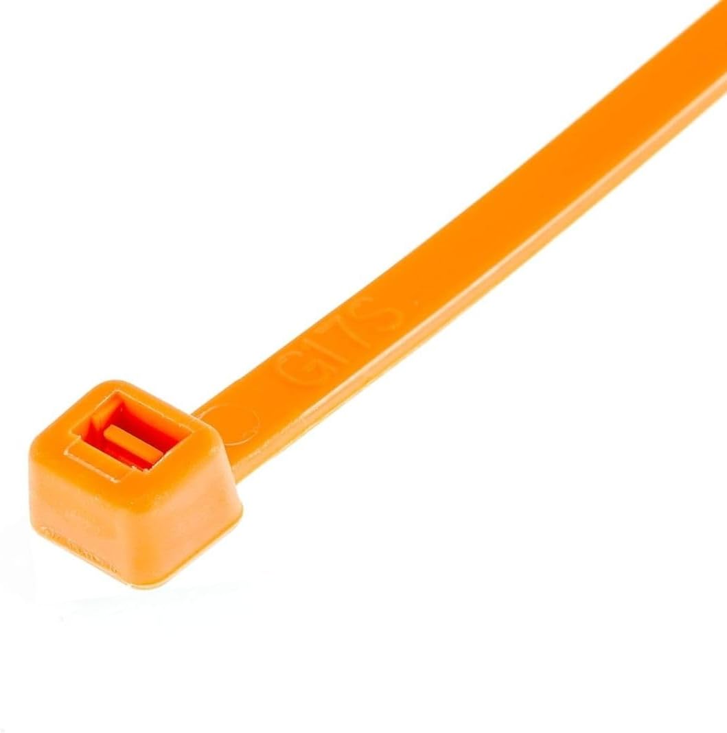 GTSE 4 Inch Orange Zip Ties, 100 Pack, 18lb Strength, UV Resistant Nylon Small Cable Ties, Self-Locking 4" Tie Wraps