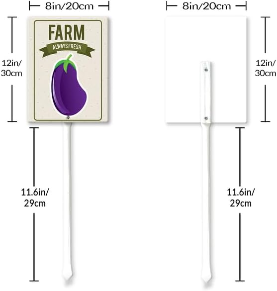 Eveokoki Aluminum Seed & Plant Labels - Plant Markes for Seedlings-Plant Tags for Pots - Garden Signs for Vegetable - Durable Markers for Plants Outdoor Waterproof - Garden Decor for Farmhouse
