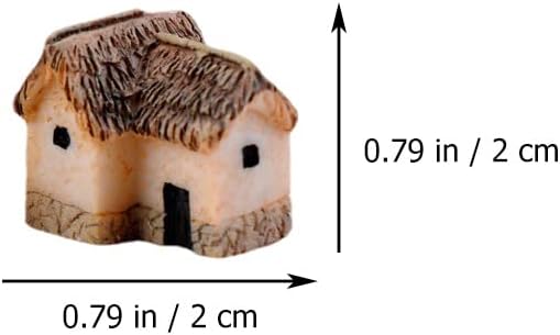 Miniature Fairy Garden Stone House - 12 Pieces Resin Moss Mini Cottage for Home Decoration & Outdoor Decor