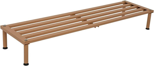 Metal Plant Stand, Rust-proof Aluminum Display Rack, Plants Display Stands Decoration Racks for Living Room Garden Balcony Patio (Wood Color, 42.5Inch Low Leg)