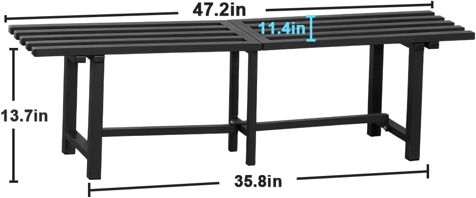 Chic & Robust 300 LBS Capacity Aluminum Plant Stand - Your Indoor & Outdoor Plant Display Solution, Size: L47.2 x W11.4 x H13.8 inch.