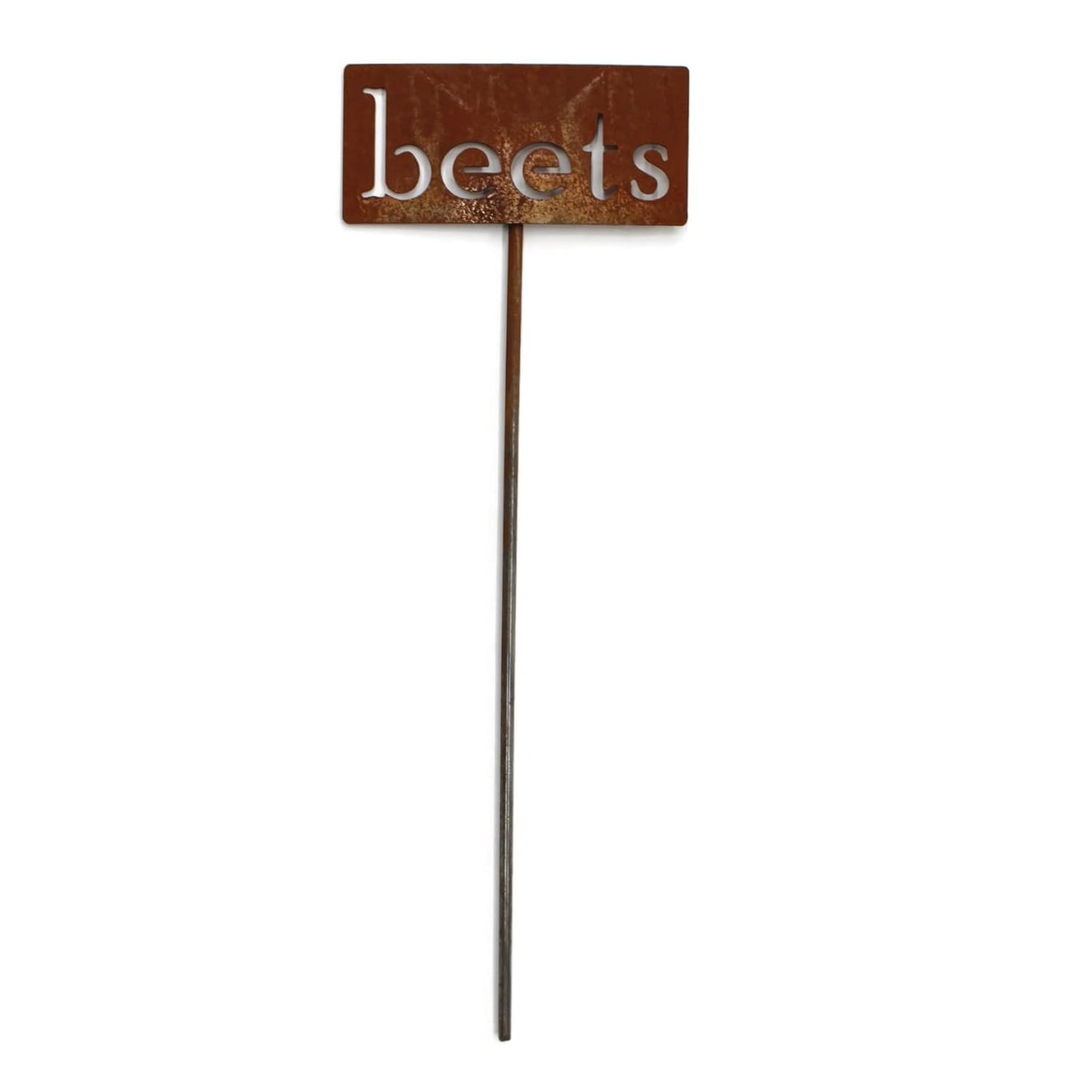 Classic Metal Garden Markers 19 Inches Tall (beets, Naturally Rusted)