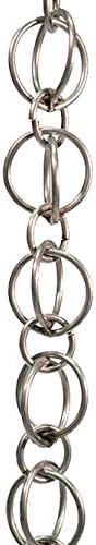Nutshell Stores Double Loops Rain Chain - Stainless Steel - 10 Feet
