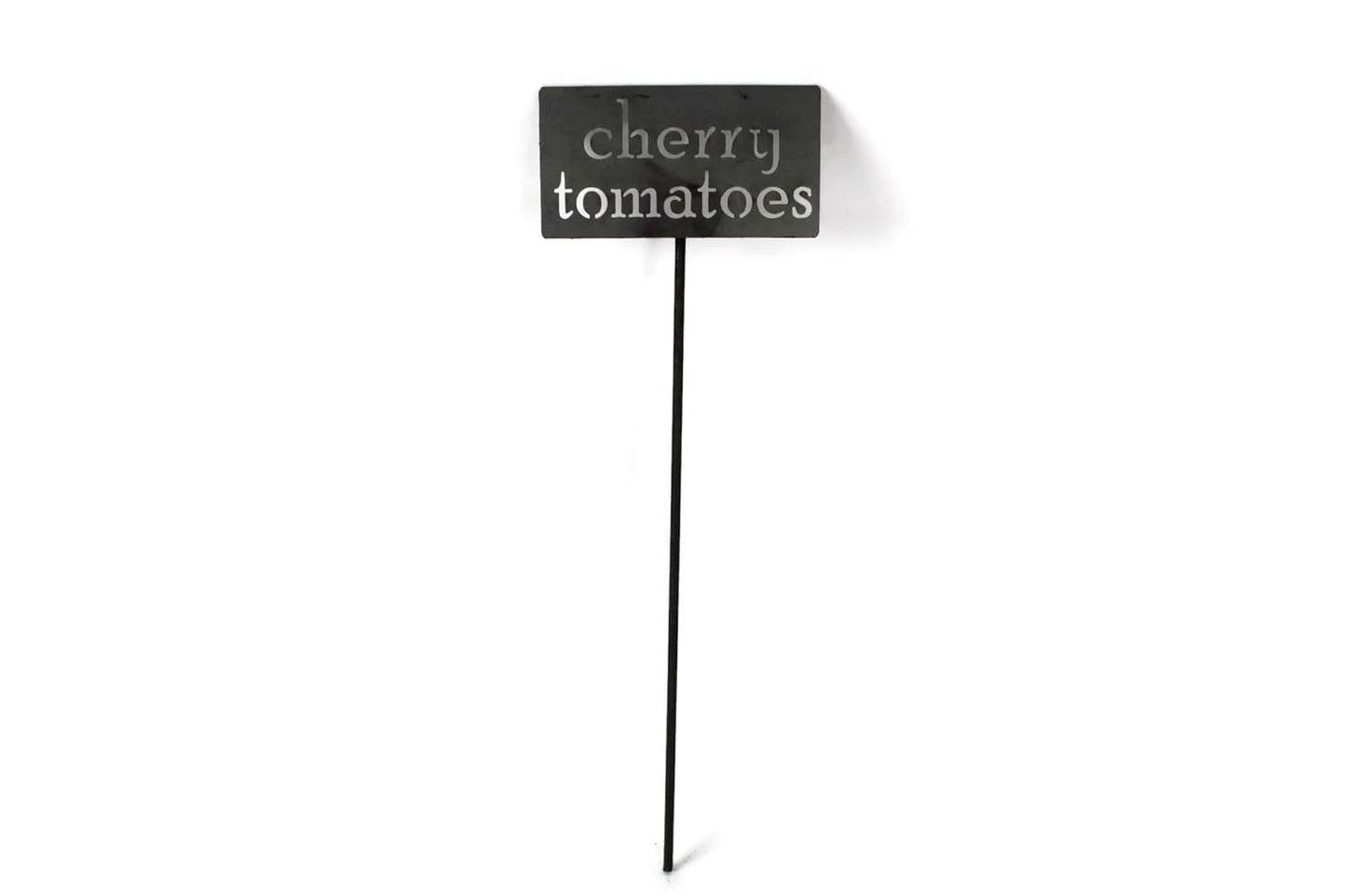 Classic Metal Garden Markers 19 Inches Tall (cherry tomatoes, Raw, Unfinished Steel (will rust with time))