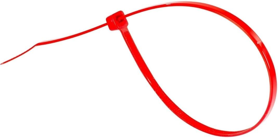 GTSE 8 Inch Red Zip Ties, 100 Pack, 50lb Strength, UV Resistant Strong Nylon Cable Ties, Self-Locking 8" Tie Wraps