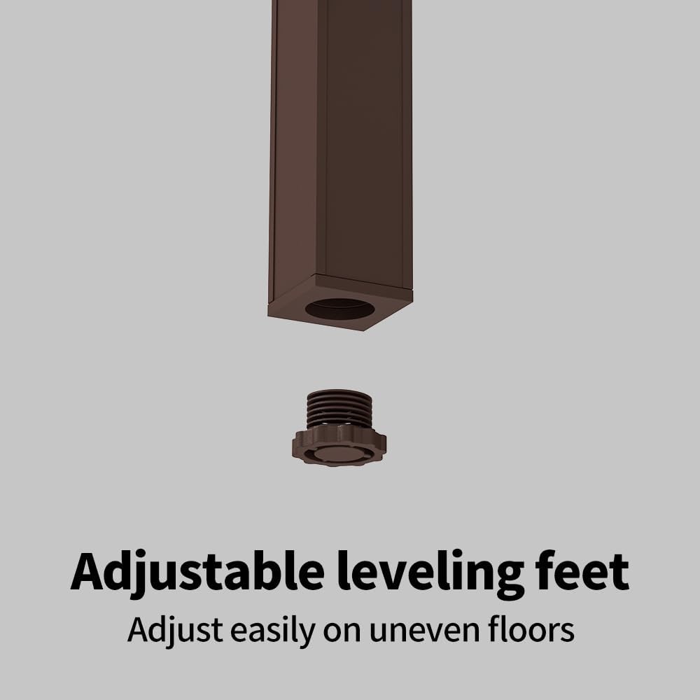 Plant Stand - Aluminum Indoor/Outdoor Flower Rack, Waterproof & Rust-Proof, Stable Support for Pots, Perfect for Living Room, Balcony, Garden, and Office (Brown, 6 Tier)