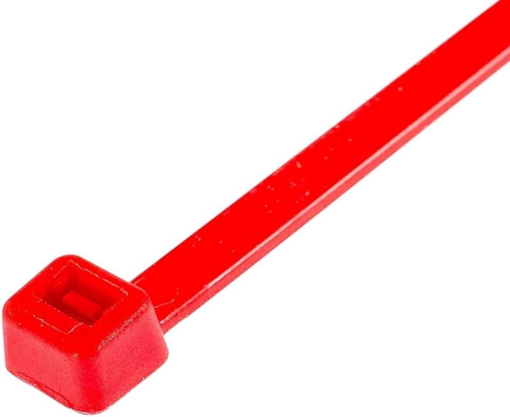 GTSE 8 Inch Red Zip Ties, 100 Pack, 18lb Strength, UV Resistant Strong Nylon Cable Ties, Self-Locking 8" Tie Wraps