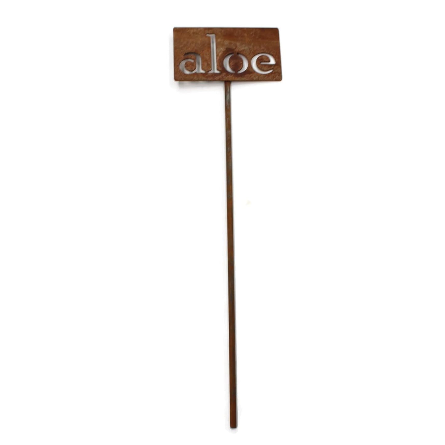 Classic Metal Garden Markers 19 Inches Tall (aloe, Naturally Rusted)