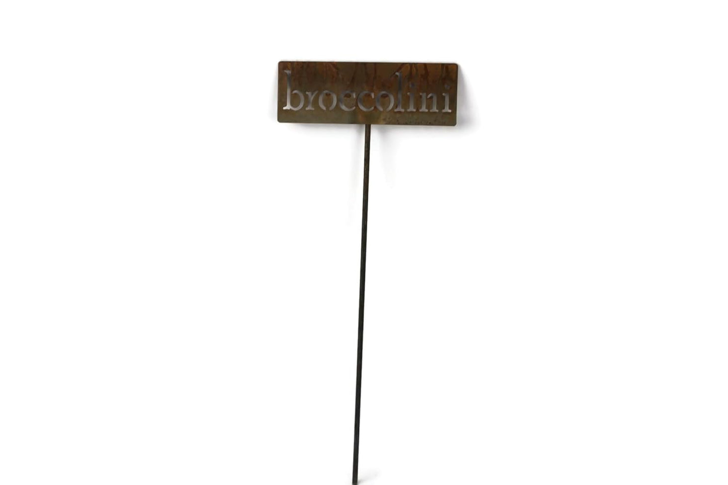 Classic Metal Garden Markers 19 Inches Tall (broccolini, Naturally Rusted)