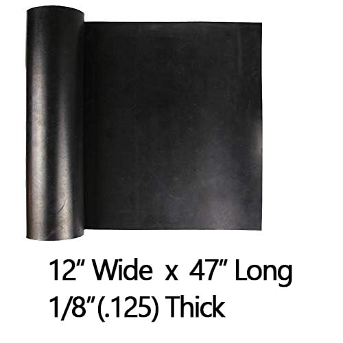 NABOWAN Solid Rubber Sheets,Strips,Rolls 1/8" (.125") Thick x 12" Wide x 47" Long, Thin Neoprene Rubber, Perfect for DIY Gasket Material, Sealing, Liner, Shield, Padding, Mat