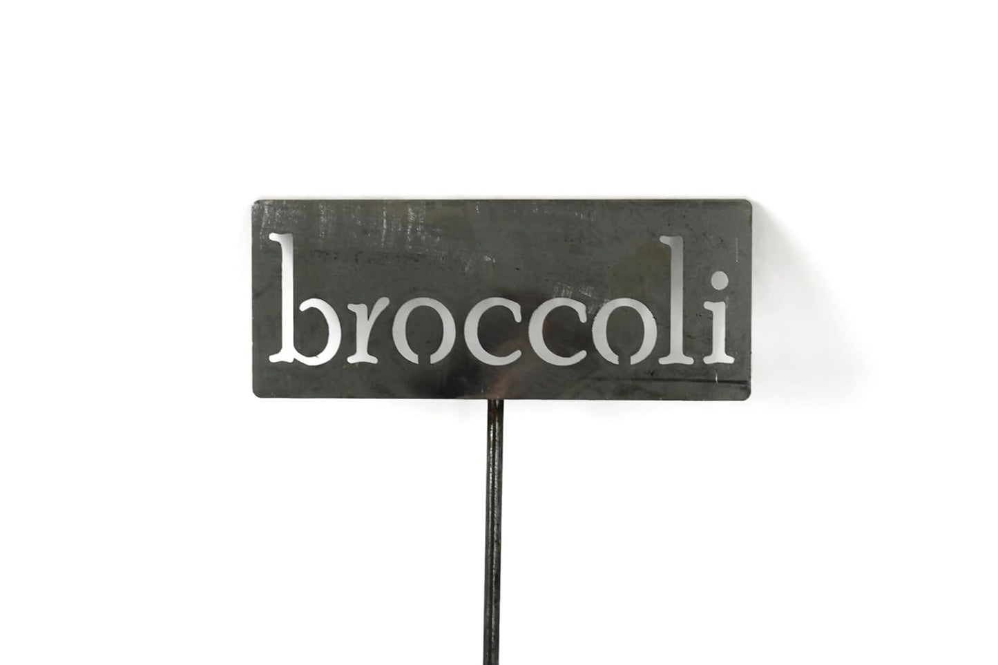 Classic Metal Garden Markers 19 Inches Tall (broccoli, Raw, Unfinished Steel (will rust with time))