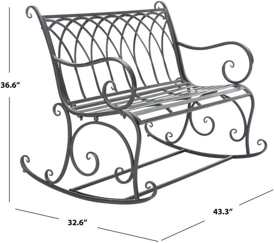 SAFAVIEH PAT5021A Outdoor Collection Ressi Pearl White Rock Bench