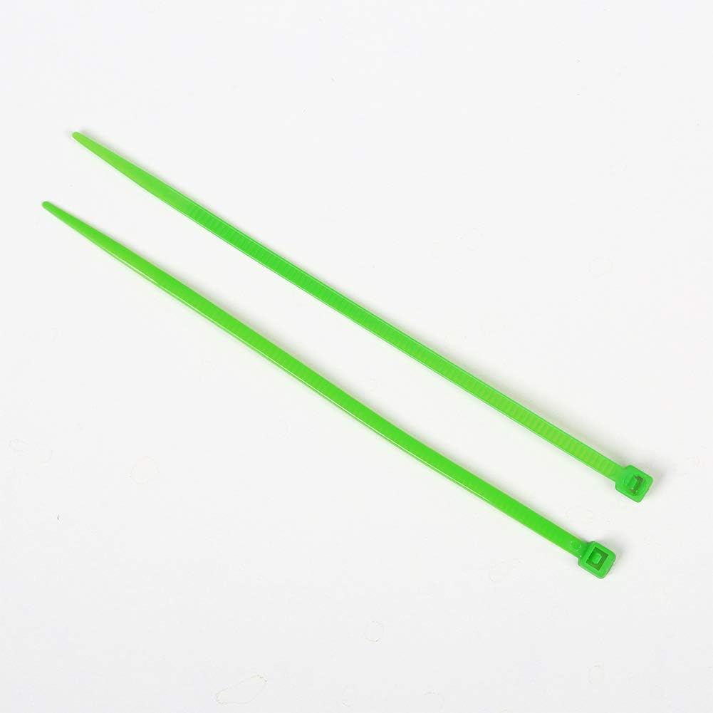 4 Inch Green Zip Ties (100 Pieces) 18lb Strength, Nylon Cable Wire Ties