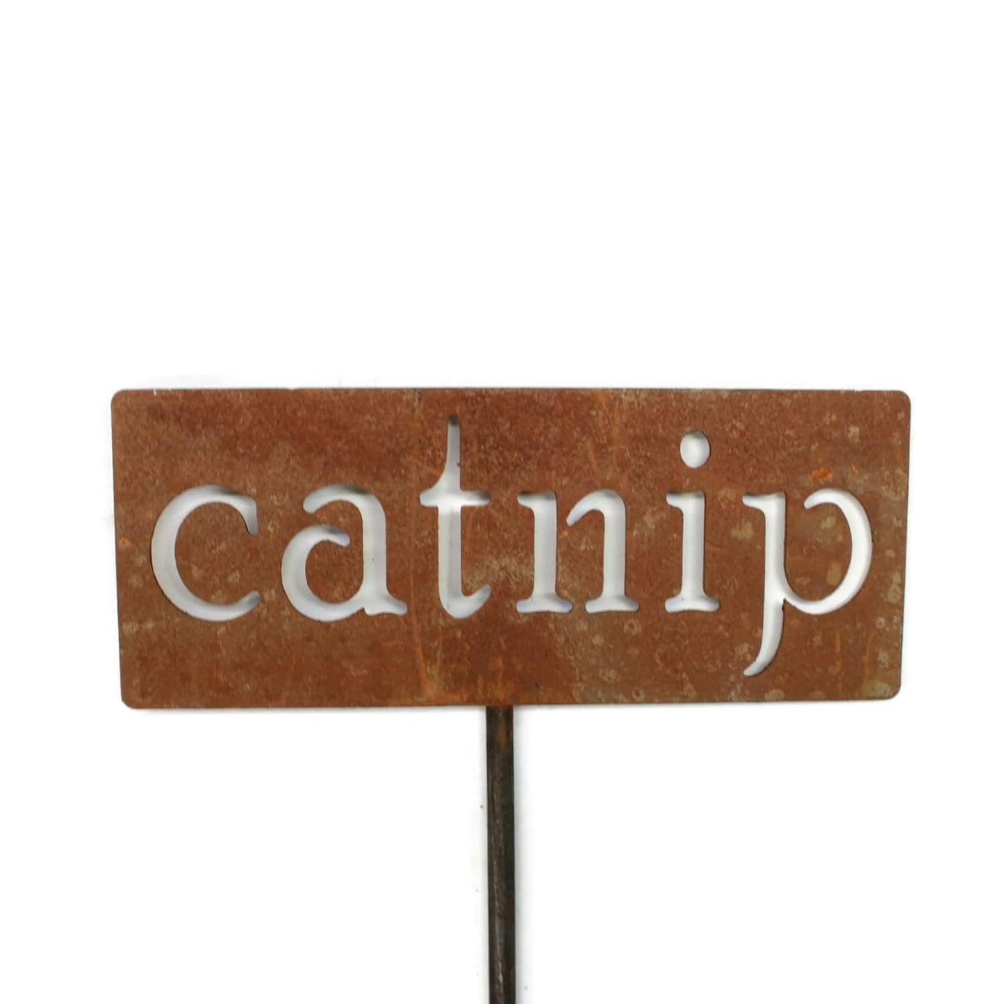 Classic Metal Garden Markers 19 Inches Tall (catnip, Naturally Rusted)