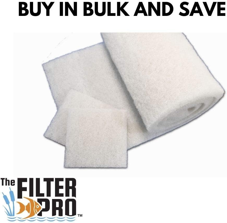 Beige Coarse Filter Media, 2" Thick, 14" x 56" Roll, Perfect for Aquariums, Ponds or Water Gardens, Made in USA